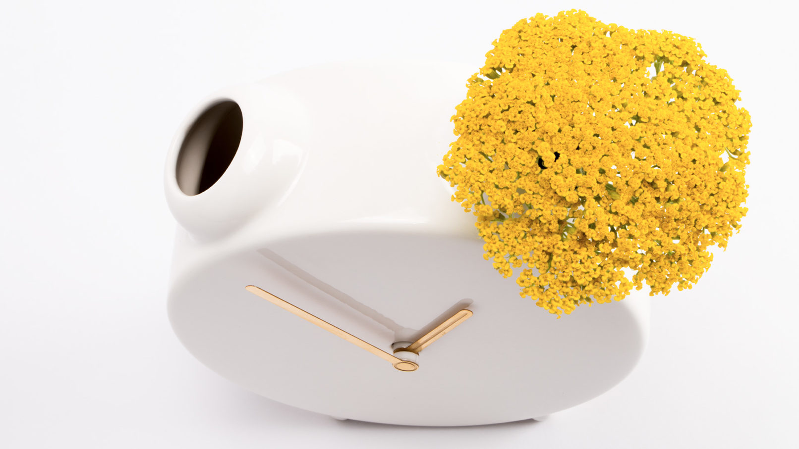 Clock-Vase-Jaro-Kose-Flower-Gold-Clay-Design-Product